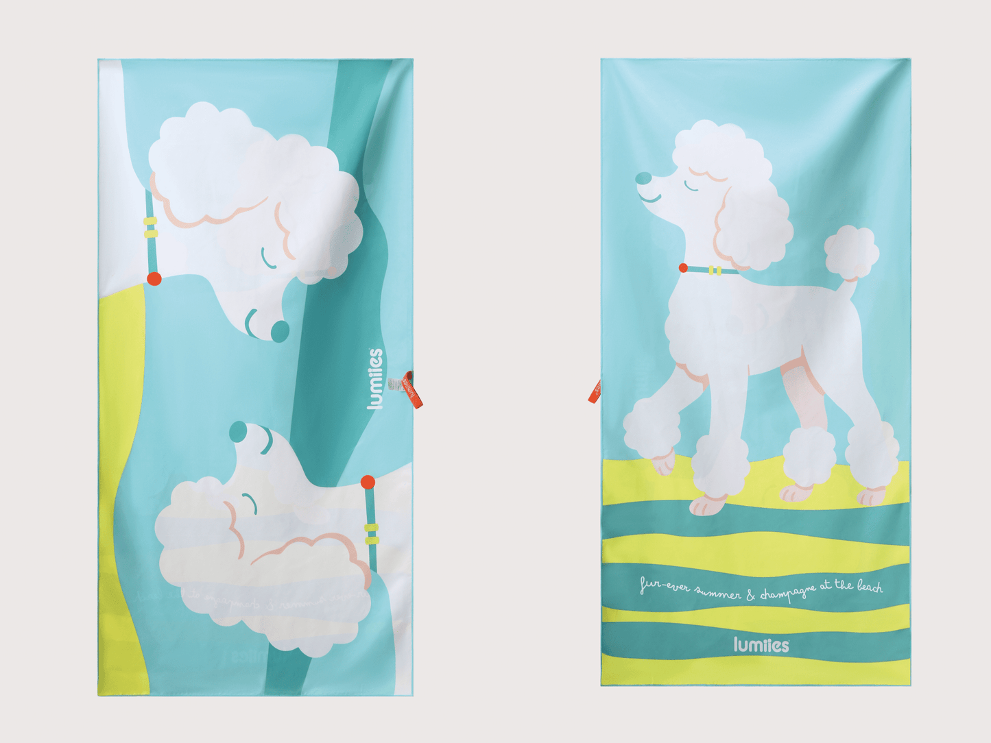lumiies - high visibility - Schnelltrocknendes Mikrofaser-Handtuch (160×80 cm) - Pudel
