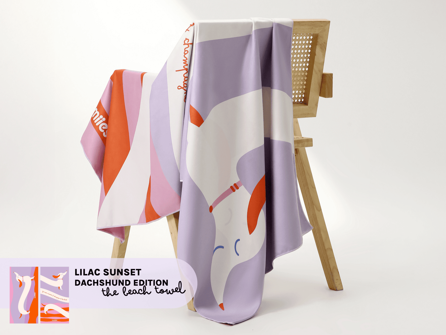 lumiies - high visibility - Schnelltrocknendes Mikrofaser-Handtuch (160×80 cm) - Dackel