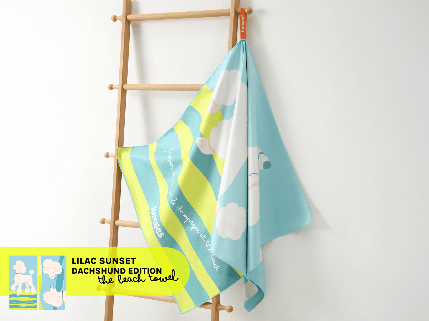 lumiies - high visibility - Schnelltrocknendes Mikrofaser-Handtuch (160×80 cm) - Pudel