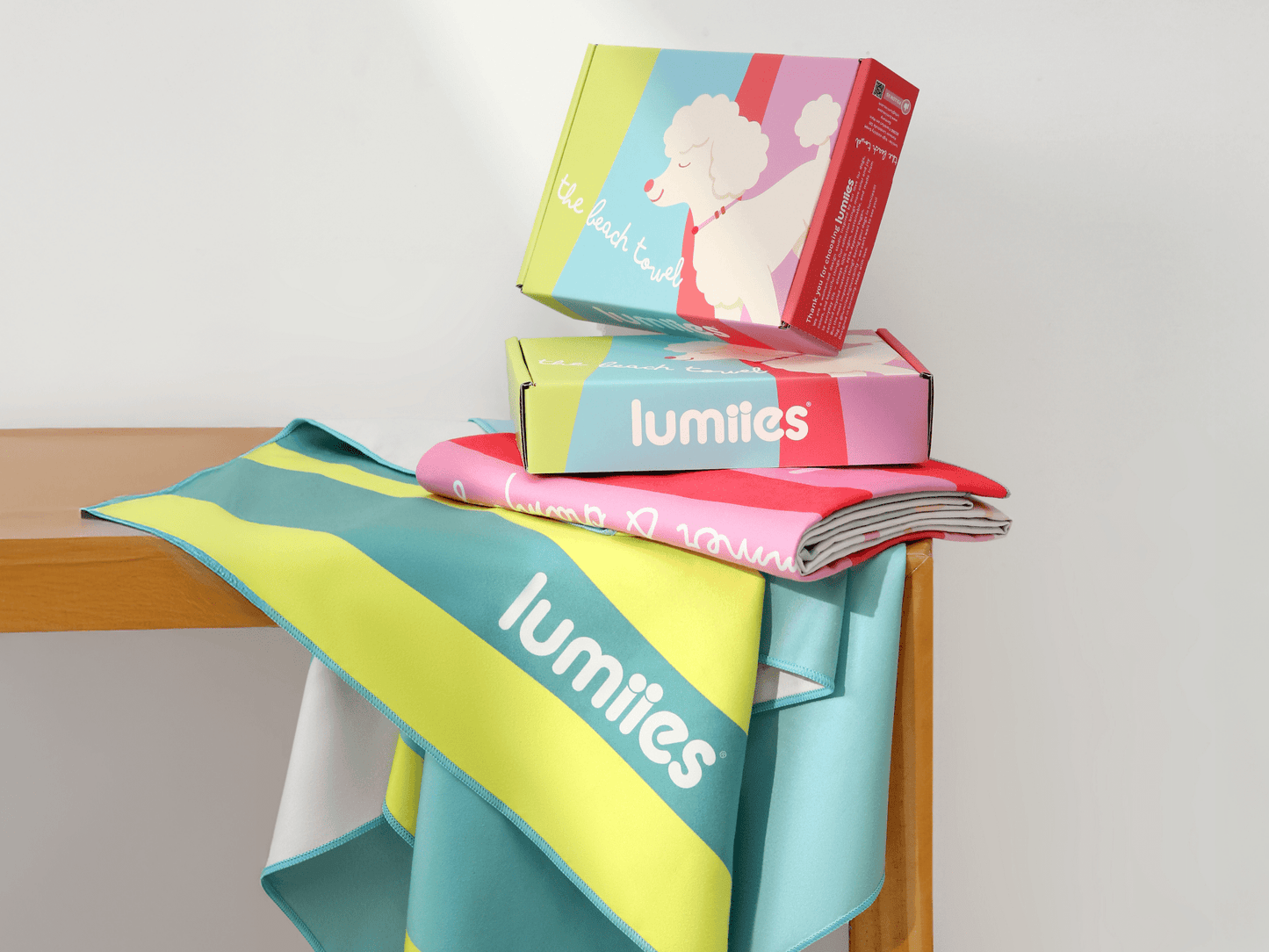 lumiies - high visibility - Schnelltrocknendes Mikrofaser-Handtuch (160×80 cm) - Pudel